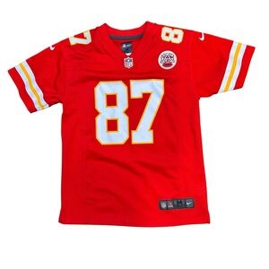 Nike kids nfl Kansas City Chiefs Travis Kelce on field home jersey football